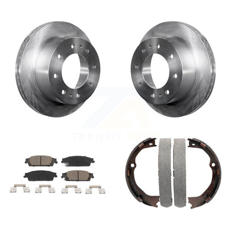 Rear Disc Rotors Ceramic Pads Parking Shoes Kit For Chevrolet Suburban With 8 Lug Wheels K8C-104190
