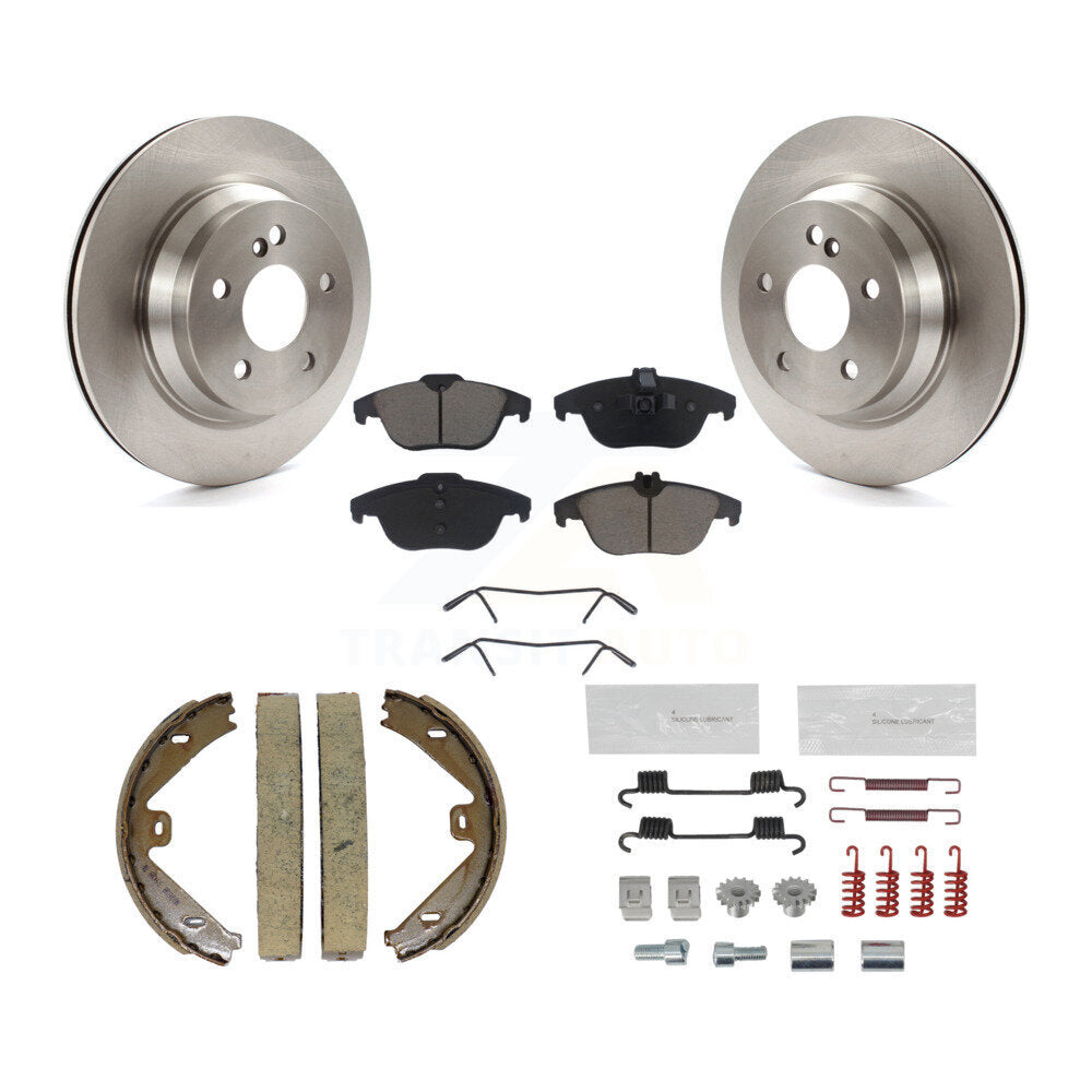 Rear Disc Rotors Ceramic Pads Parking Shoes Hardware Kit For Mercedes-Benz GLK350 GLK250 K8C-104275