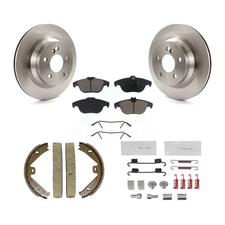 Rear Disc Rotors Ceramic Pads Parking Shoes Hardware Kit For Mercedes-Benz GLK350 GLK250 K8C-104275