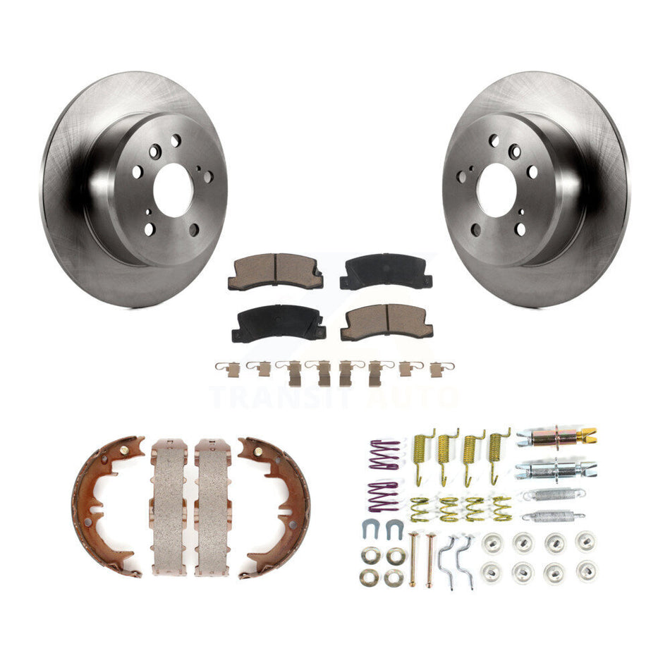 Rear Disc Rotors Ceramic Pads Parking Shoes And Hardware Kit For Lexus Toyota Camry RX300 K8C-104324