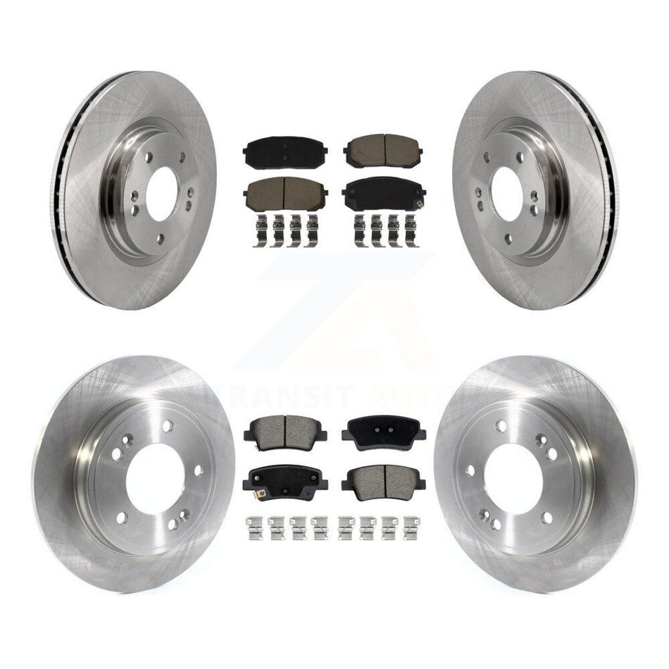 Front Rear Disc Brake Rotor Ceramic Pad Kit For Hyundai Elantra With Manual Parking K8C-104553