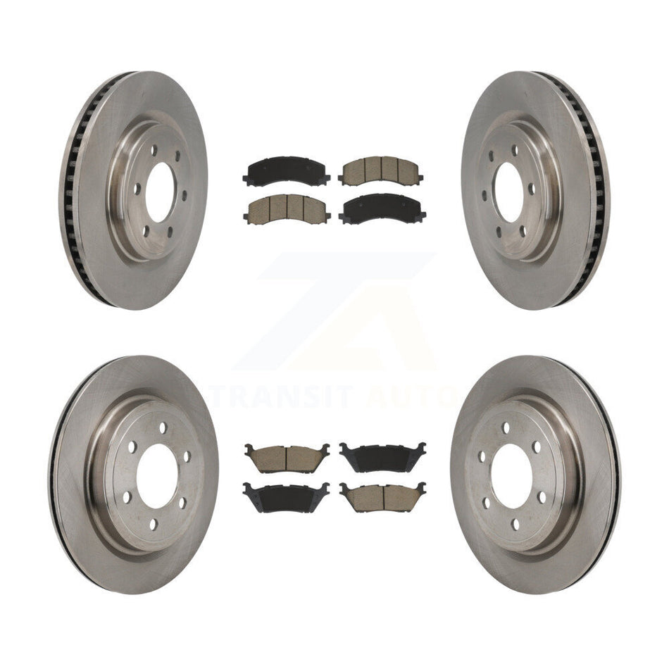 Front Rear Disc Brake Rotors And Ceramic Pads Kit For Ford F-150 Lightning K8C-104565