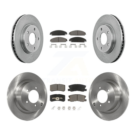 Front Rear Brake Rotors Ceramic Pad Kit For Dodge Caliber With 276mm Diameter Rotor K8C-104568