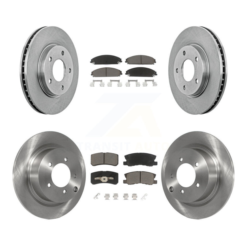 Front Rear Brake Rotors Ceramic Pad Kit For Dodge Caliber With 276mm Diameter Rotor K8C-104568