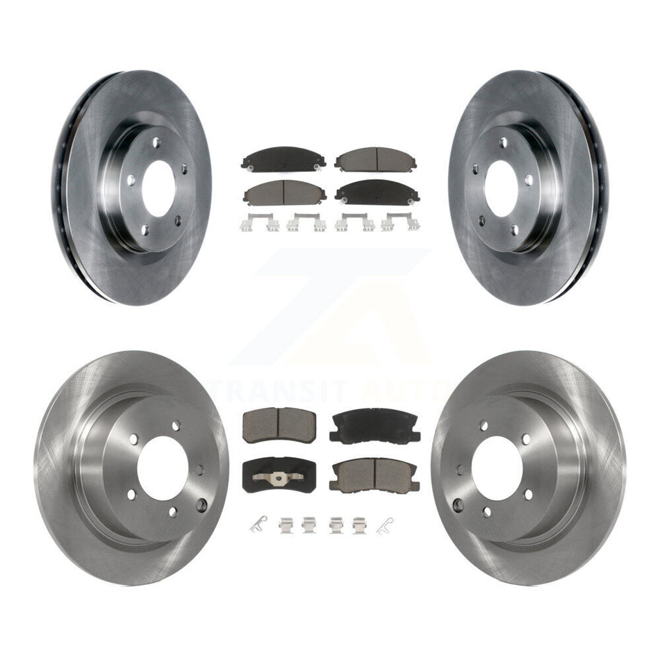 Front Rear Brake Rotors Ceramic Pad Kit For Dodge Caliber With 294mm Diameter Rotor K8C-104569