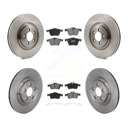 Front Rear Disc Brake Rotors Ceramic Pad Kit For 2016 Jaguar XJ With Manual Parking K8C-104573