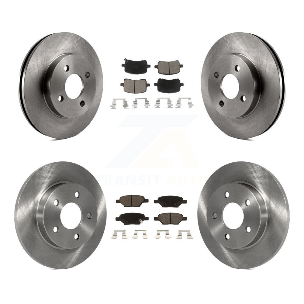 Front Rear Disc Brake Rotor And Ceramic Pad Kit For 2007-2008 Pontiac G5 rear brakes K8C-104578