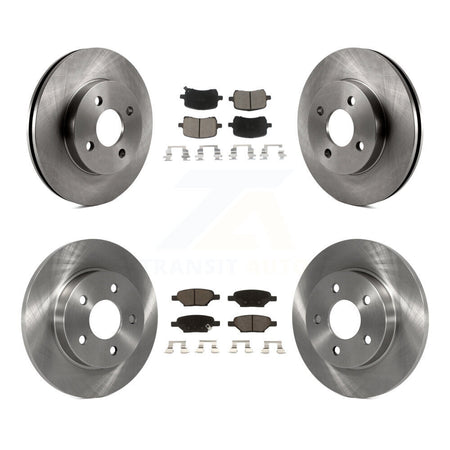 Front Rear Disc Brake Rotor And Ceramic Pad Kit For 2007-2008 Pontiac G5 rear brakes K8C-104578