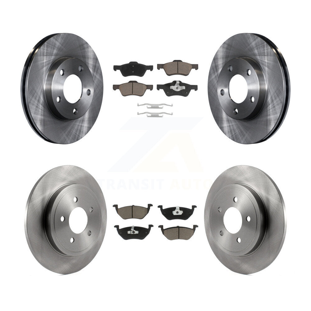 Front Rear Disc Brake Rotors And Ceramic Pads Kit For Mercury Mariner K8C-104588