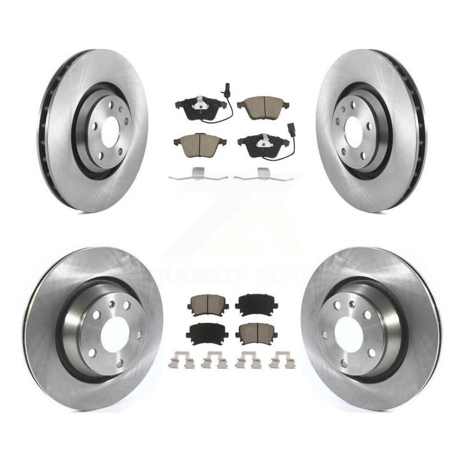 Front Rear Disc Brake Rotors And Ceramic Pads Kit For 2010-2015 Audi TTS Quattro K8C-104592