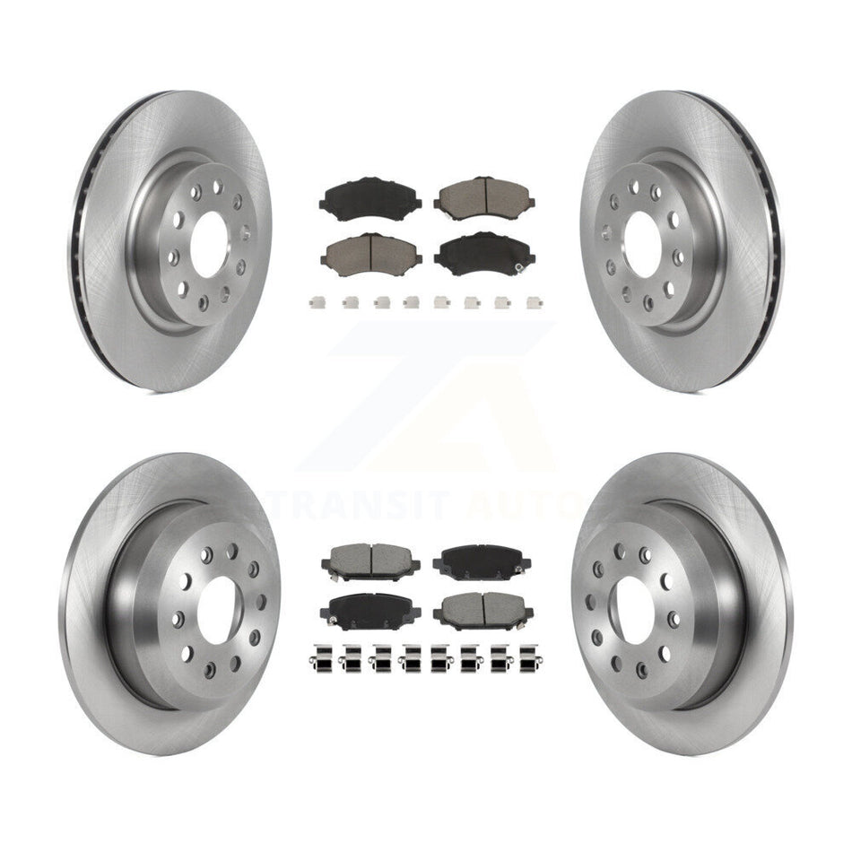 Front Rear Disc Brake Rotors And Ceramic Pads Kit For 2018-2020 Jeep Wrangler Sport K8C-104595