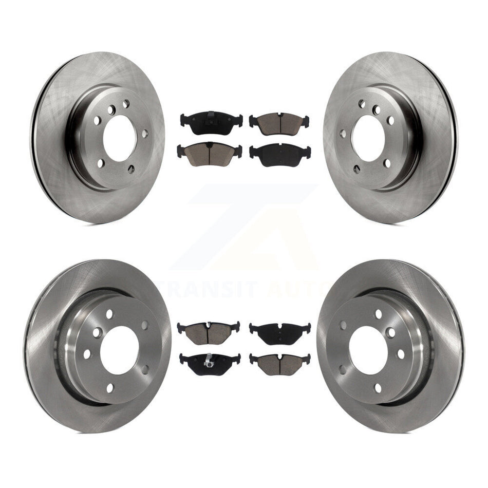 Front Rear Brake Rotors Ceramic Pad Kit For BMW 328i Sedan With 276mm Diameter Rotor K8C-104597
