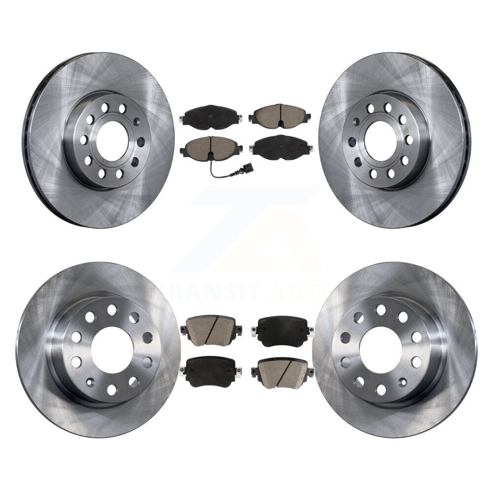 Front Rear Disc Brake Rotors And Ceramic Pads Kit For Volkswagen Golf SportWagen K8C-104602