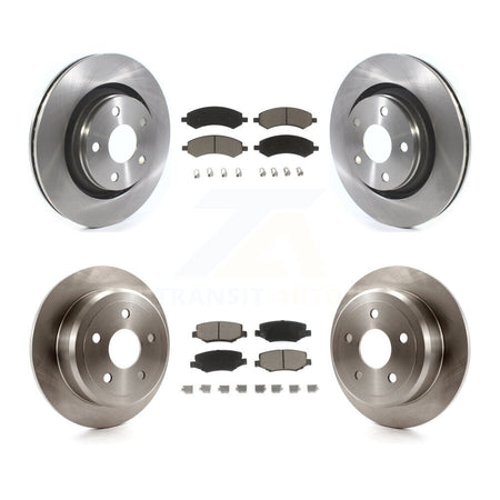 Front Rear Disc Brake Rotors And Ceramic Pads Kit For Jeep Wrangler JK K8C-104604