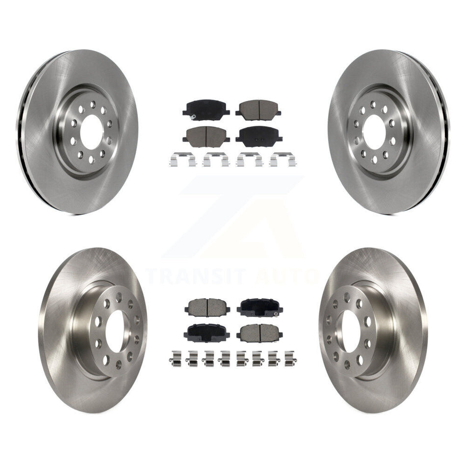 Front Rear Disc Brake Rotors And Ceramic Pads Kit For 2023 Jeep Compass K8C-104605