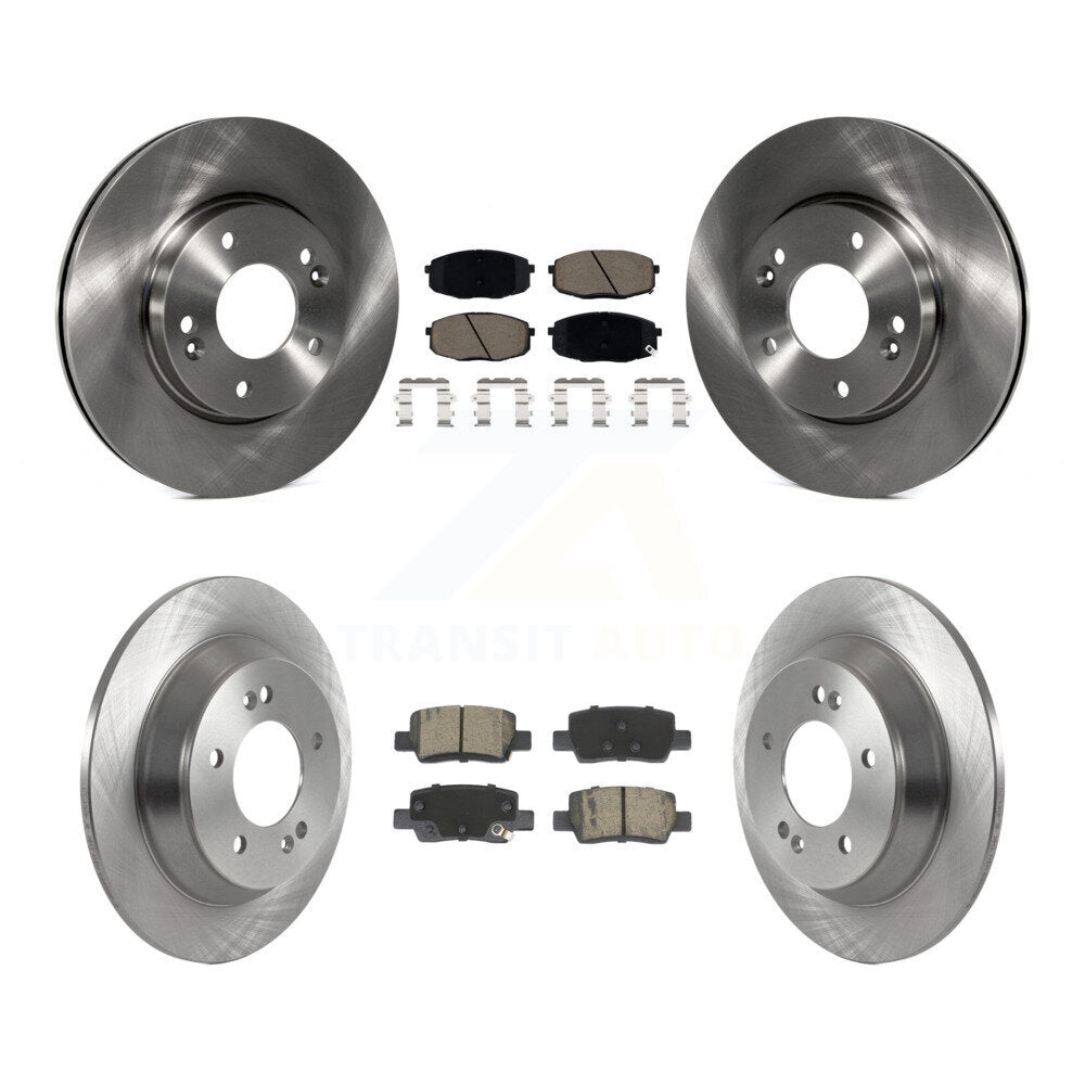 Front Rear Disc Brake Rotors & Ceramic Pad Kit For Kia Seltos With Electric Parking K8C-104607