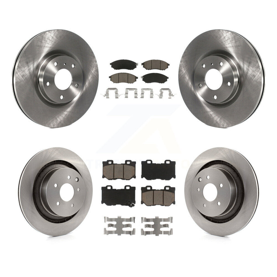 Front Rear Brake Rotor Ceramic Pad Kit For 2009-2020 Nissan 370Z With Dual Piston Caliper K8C-104609