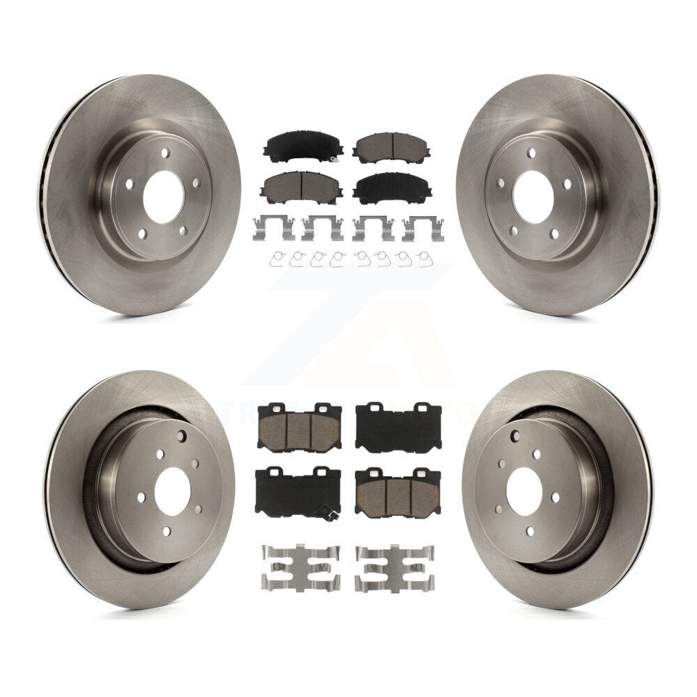 Front Rear Disc Brake Rotor Ceramic Pad Kit For INFINITI Q50 Q60 With Dual Piston Caliper K8C-104610