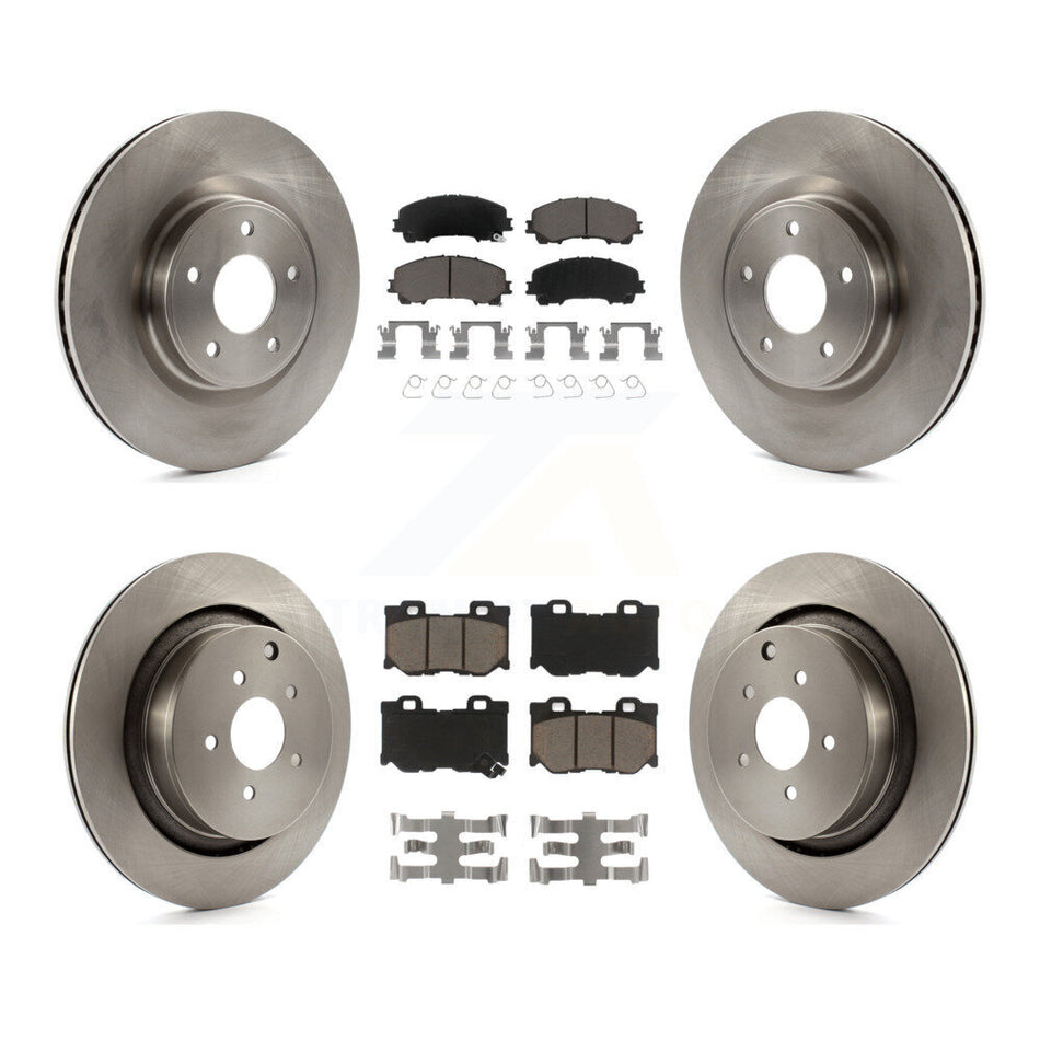 Front Rear Disc Brake Rotor Ceramic Pad Kit For INFINITI Q50 Q60 With Dual Piston Caliper K8C-104610