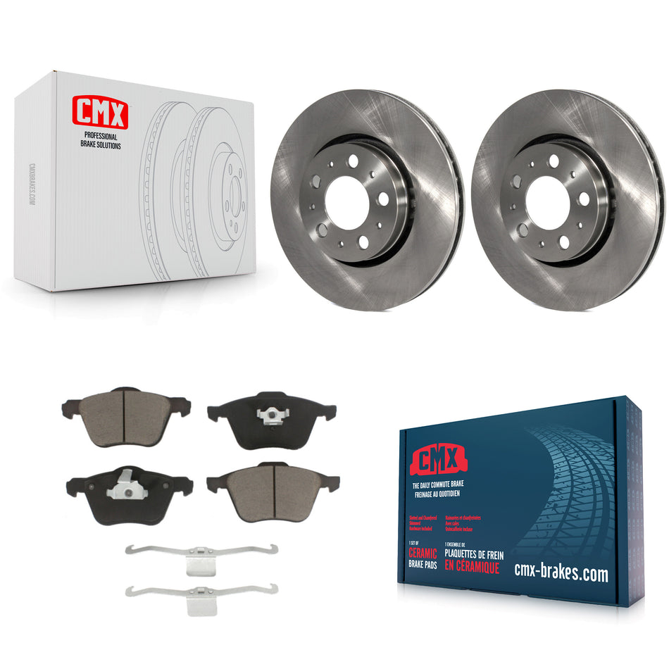Front Brake Rotor Ceramic Pad Kit For 2008-2009 Volvo S60 With 286mm Diameter K8C-104619