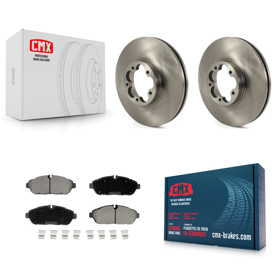 Front Disc Brake Rotors And Ceramic Pads Kit For 2023 Ford Transit-350 HD AWD K8C-104620