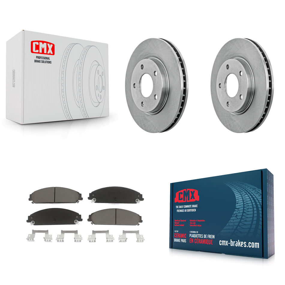 Front Brake Rotor Ceramic Pad Kit For Dodge Caliber SRT-4 With 276mm Diameter K8C-104629