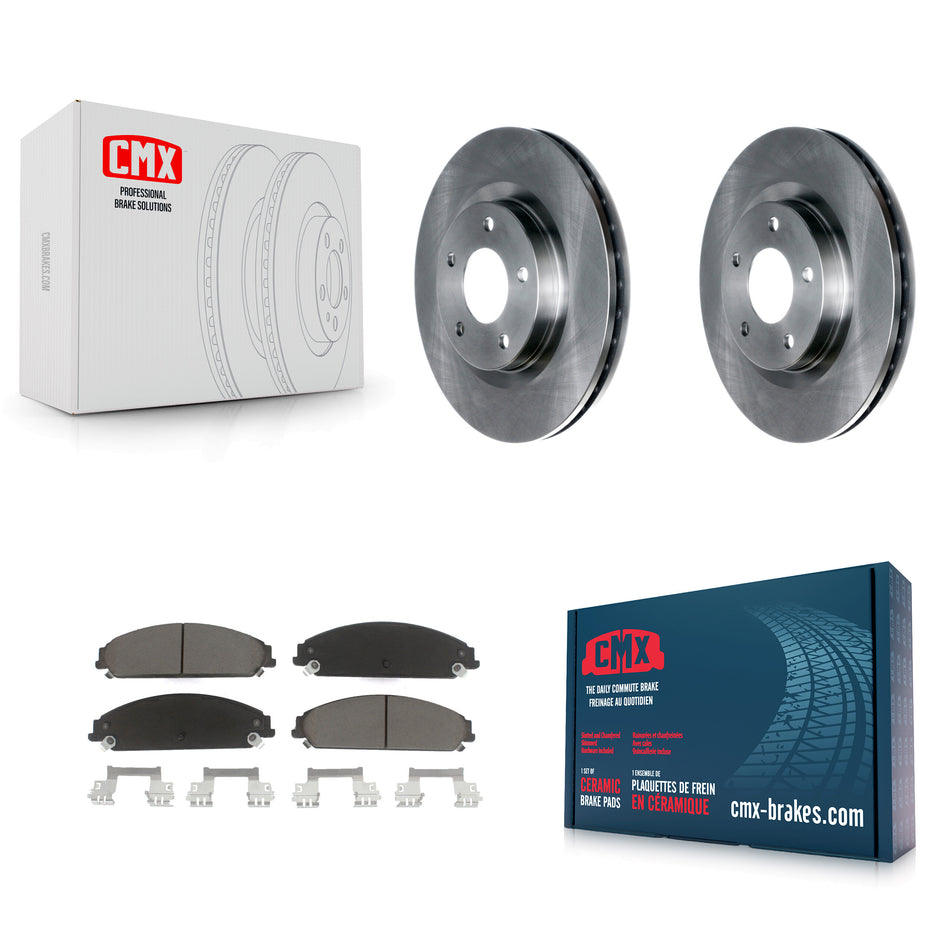 Front Brake Rotor Ceramic Pad Kit For Dodge Caliber SRT-4 With 294mm Diameter K8C-104630
