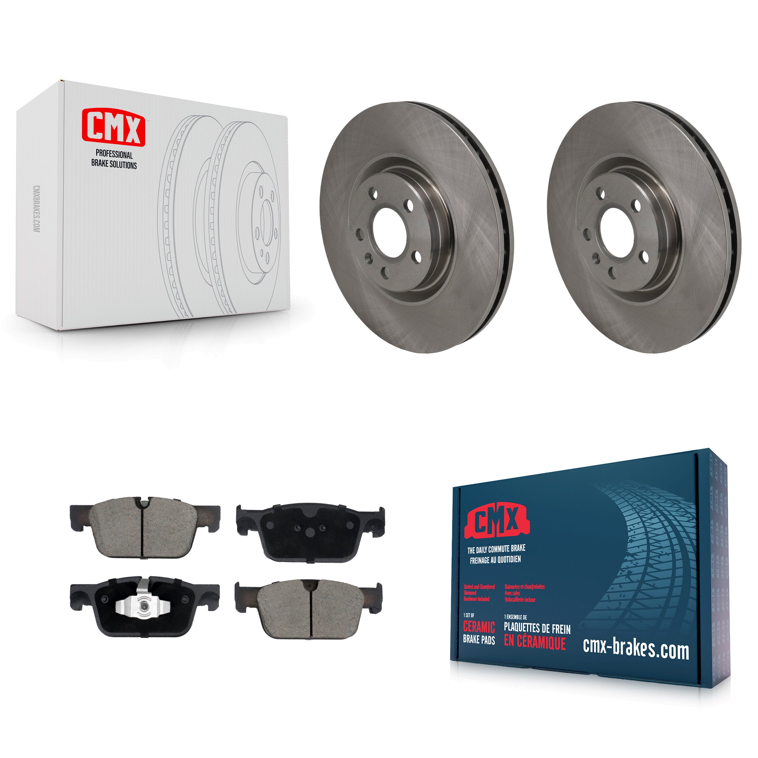 Front Disc Brake Rotors And Ceramic Pads Kit For Volvo XC60 S60 V90 Cross Country V60 S90 K8C-104632