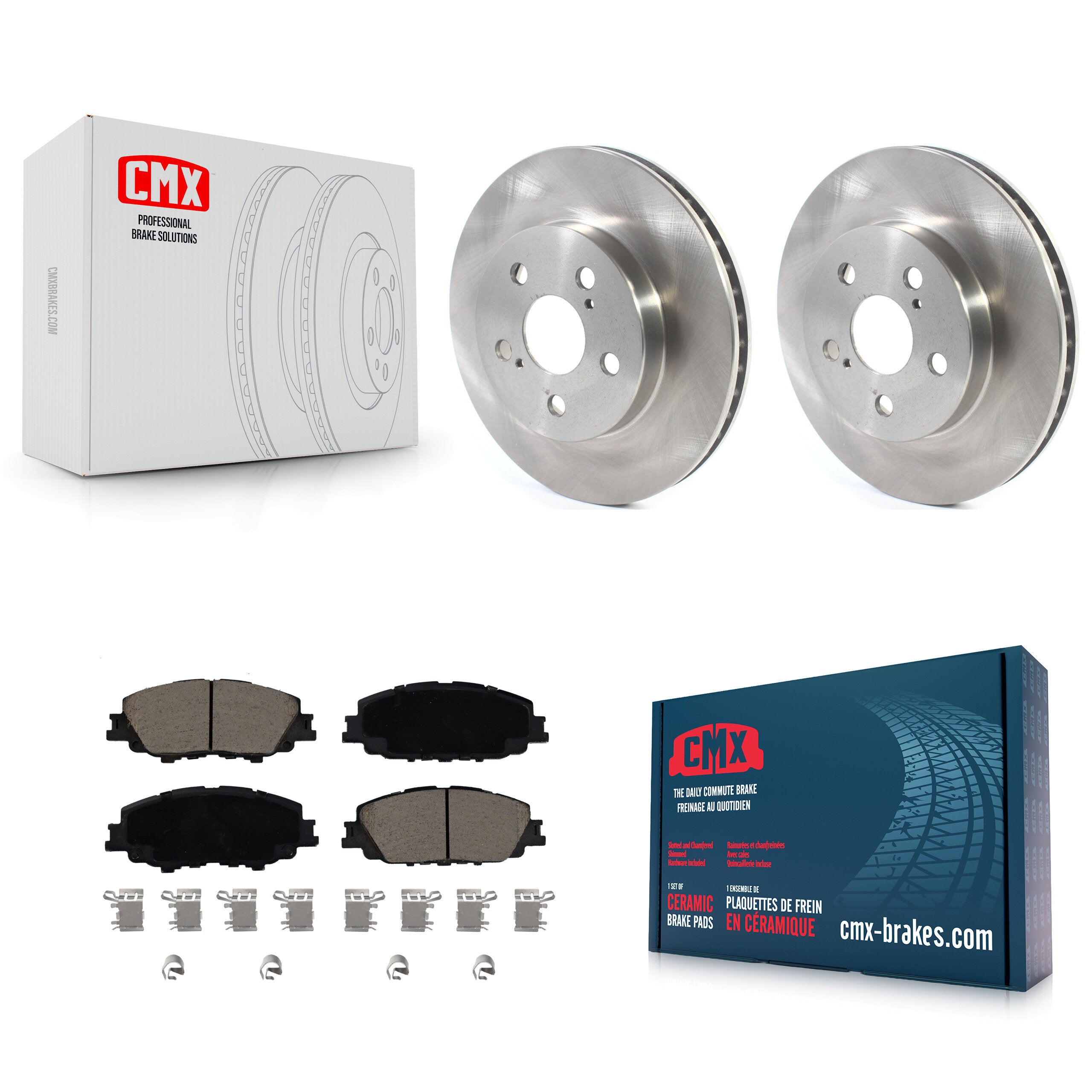 Front Brake Rotor Ceramic Pad Kit For 2023 Toyota Corolla With 283mm Diameter K8C-104635
