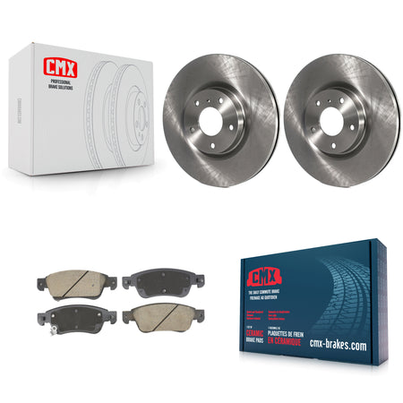 Front Brake Rotor & Ceramic Pad Kit For INFINITI G37 Coupe with AWD Without Brembo Brakes K8C-104641