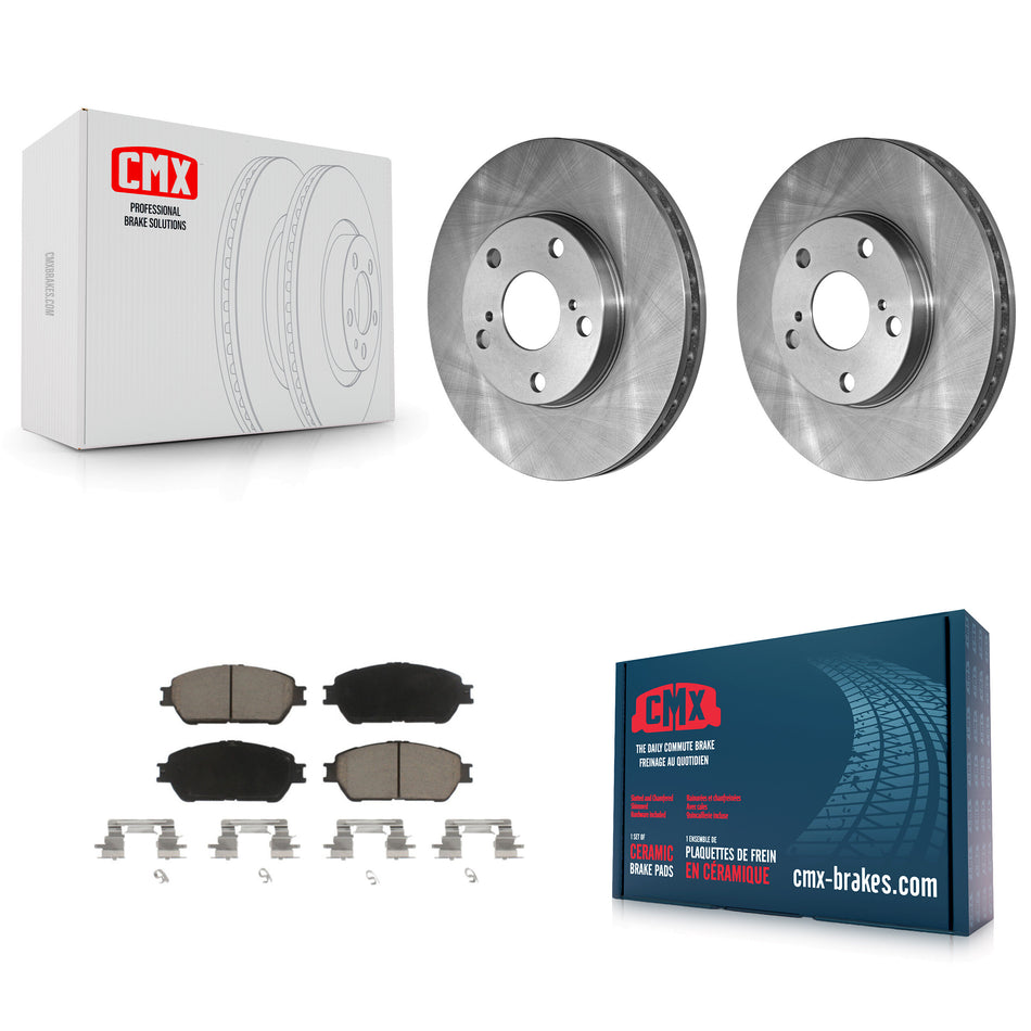 Front Brake Rotor Ceramic Pad Kit For 05-06 Toyota Camry SE XLE With 275mm Diameter K8C-104648
