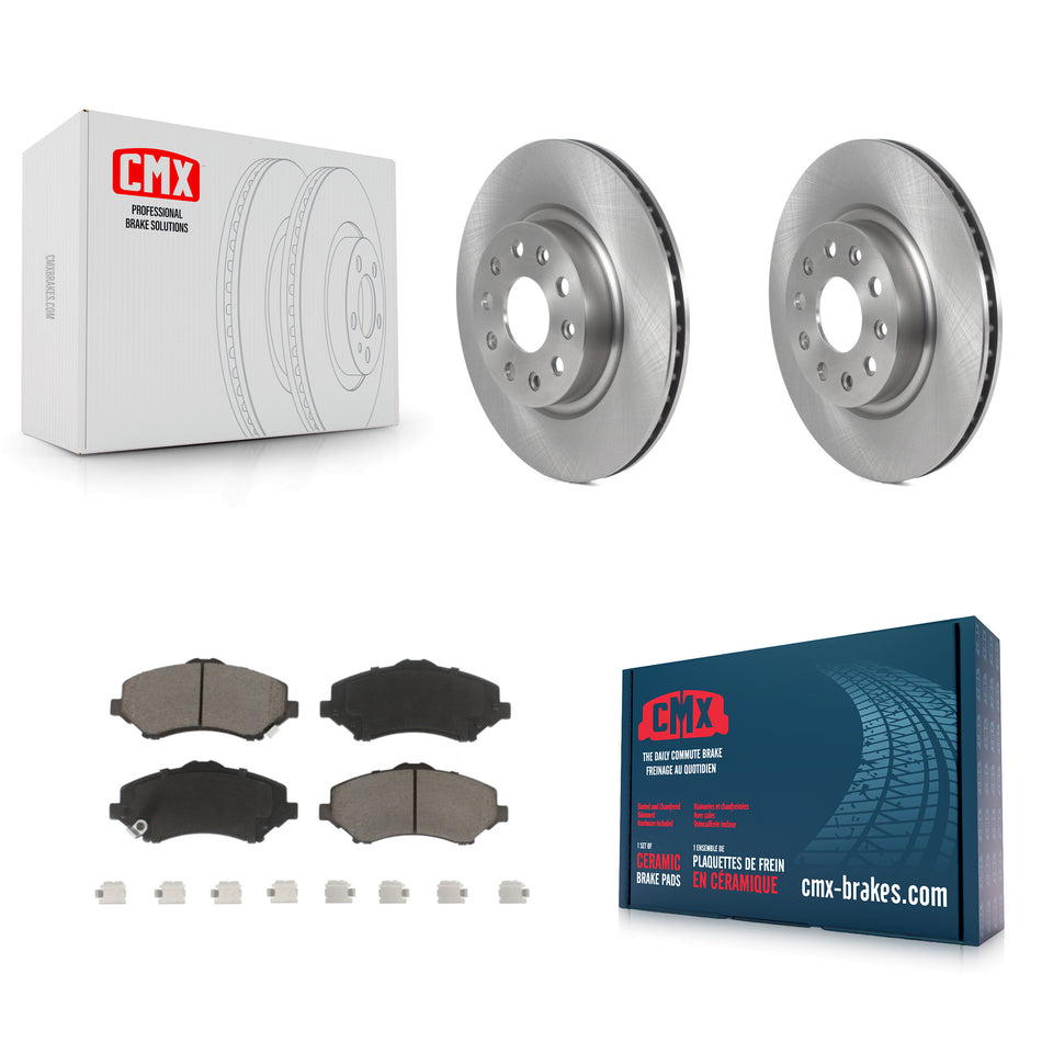 Front Disc Brake Rotors And Ceramic Pads Kit For Jeep Wrangler K8C-104651