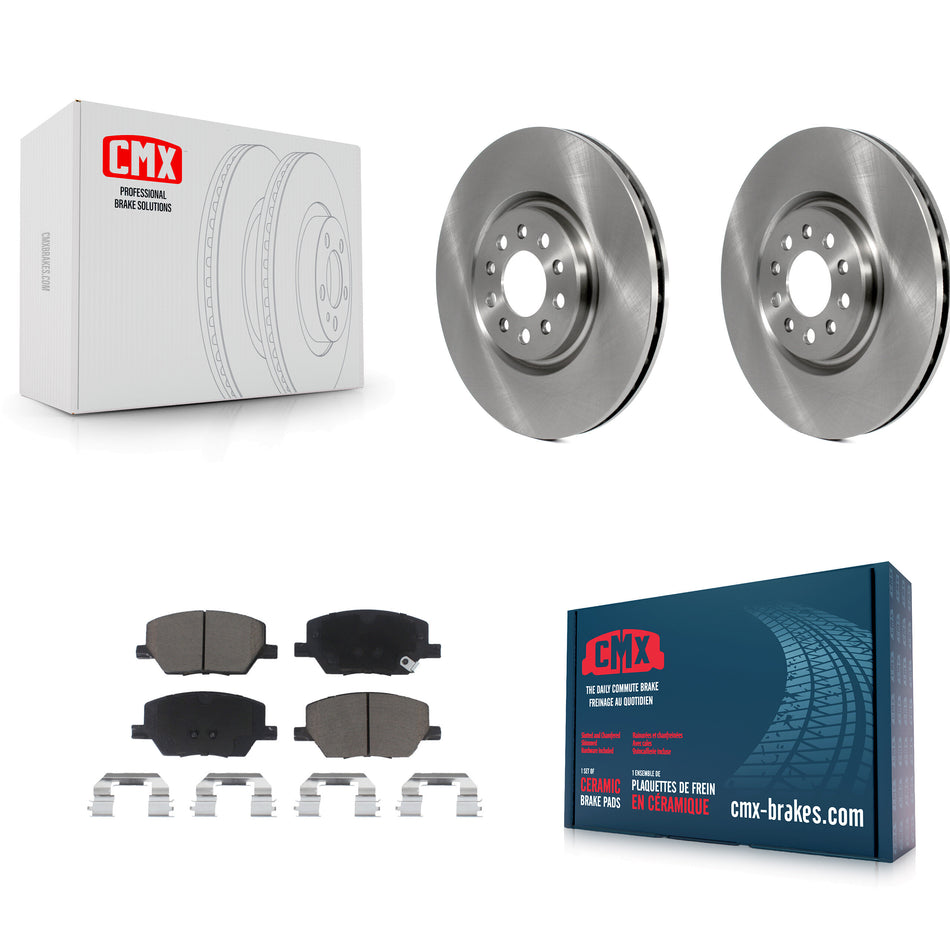 Front Disc Brake Rotors And Ceramic Pads Kit For 2023 Jeep Compass Dodge Hornet K8C-104653
