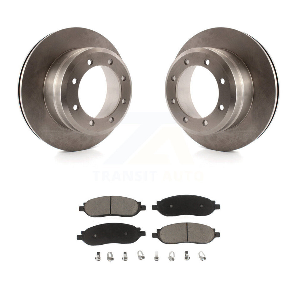 Rear Brake Rotors & Ceramic Pad Kit For 05-07 Ford F-250 Super Duty With Dual Wheels K8C-104665