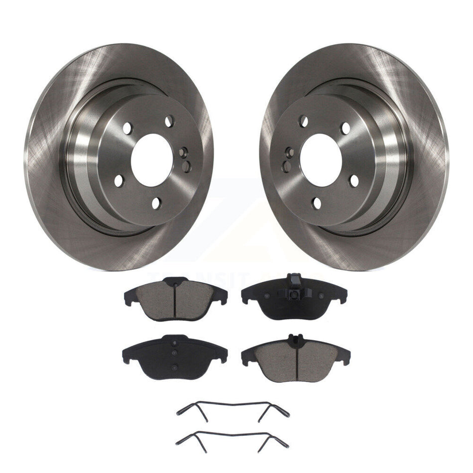 Rear Disc Brake Rotors Ceramic Pad Kit For 2010 Mercedes-Benz E350 Coupe With Solid Rotor K8C-104673
