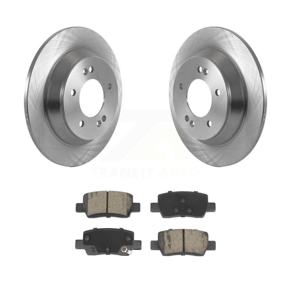 Rear Disc Brake Rotors And Ceramic Pads Kit For Kia Seltos With Electric Parking K8C-104674