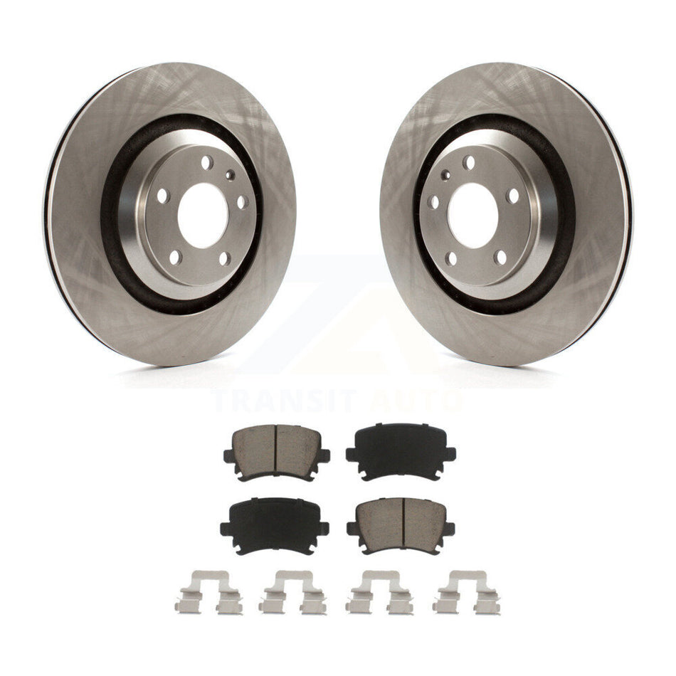 Rear Brake Rotor And Ceramic Pad Kit For 2006-2011 Audi A6 With 330mm Diameter K8C-104676