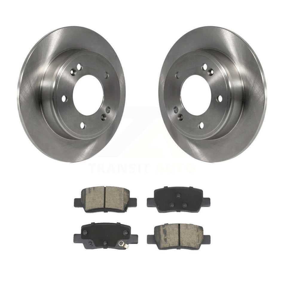 Rear Disc Brake Rotors And Ceramic Pads Kit For 2024 Kia Soul With Electric Parking K8C-104677