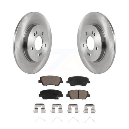 Rear Brake Rotor Ceramic Pad Kit For 2019 Hyundai Santa Fe With Dual Piston Front Caliper K8C-104678