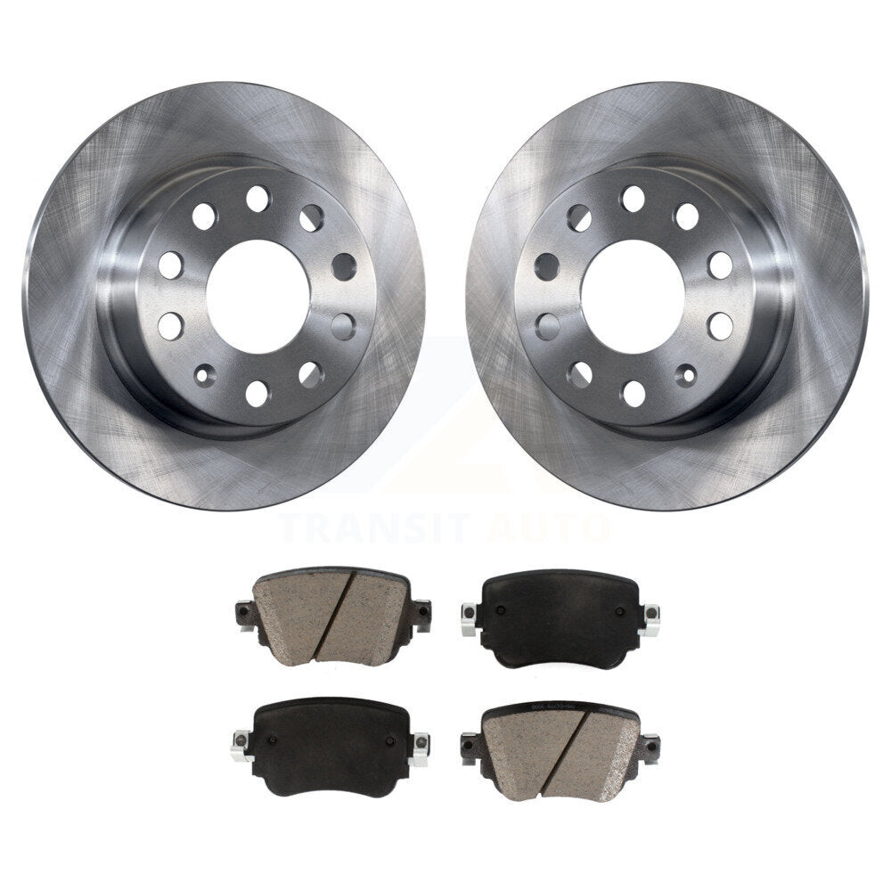 Rear Disc Brake Rotors And Ceramic Pads Kit For 2015 Volkswagen Golf SportWagen K8C-104681