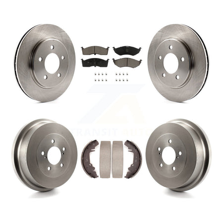 Front Rear Brake Rotor Ceramic Pad Drum Kit For Dodge Caravan Grand Plymouth Voyager Town K8C-104684