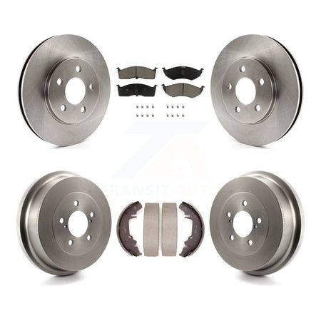 Front Rear Disc Brake Rotors Ceramic Pads And Drum Kit For Chrysler Grand Voyager K8C-104685