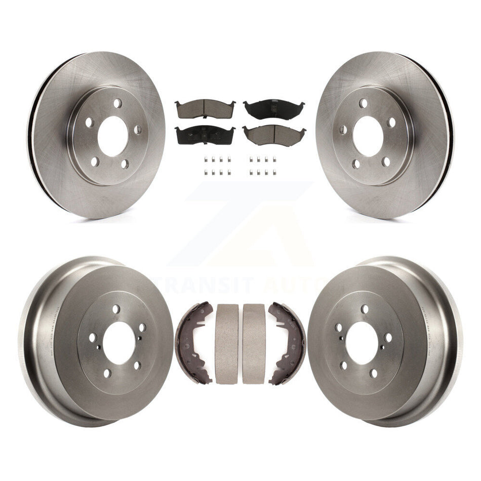 Front Rear Disc Brake Rotors Ceramic Pads And Drum Kit For Chrysler Grand Voyager K8C-104685