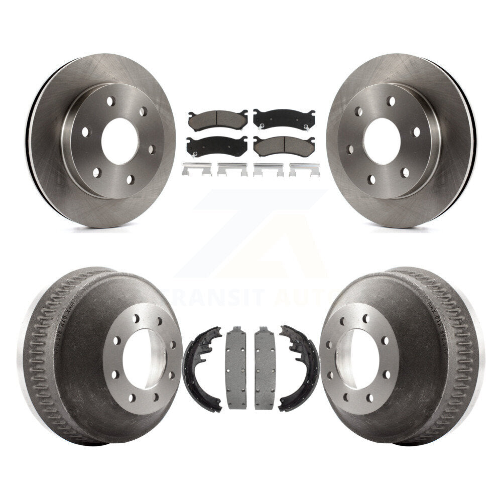 Front Rear Disc Brake Rotors Ceramic Pads And Drum Kit For Chevrolet Suburban 1500 K8C-104686