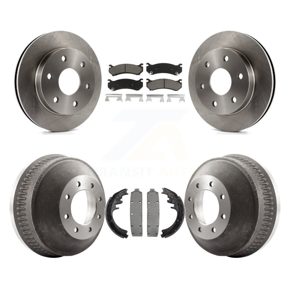 Front Rear Disc Brake Rotors Ceramic Pads And Drum Kit For Chevrolet Suburban 1500 K8C-104686