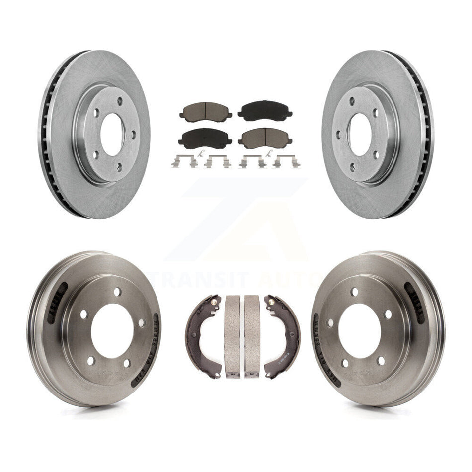 Front Rear Disc Brake Rotors Ceramic Pads And Drum Kit For Mitsubishi Lancer K8C-104688