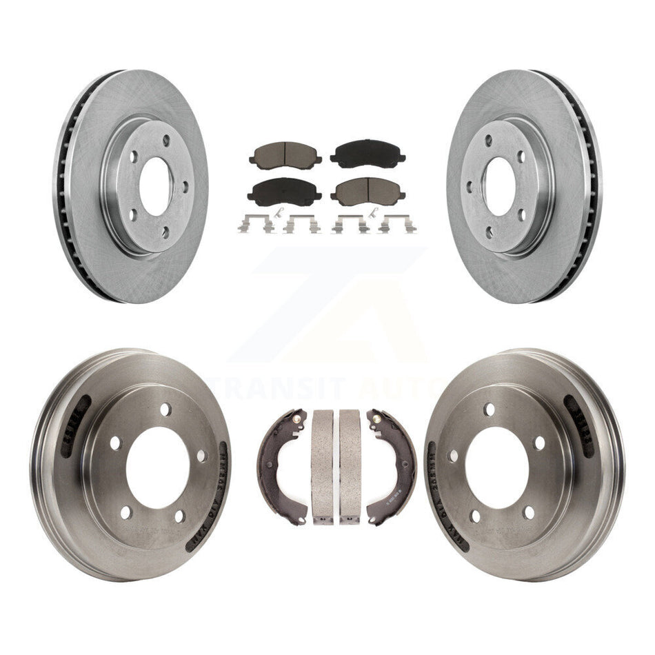 Front Rear Disc Brake Rotors Ceramic Pads And Drum Kit For Mitsubishi Lancer K8C-104688