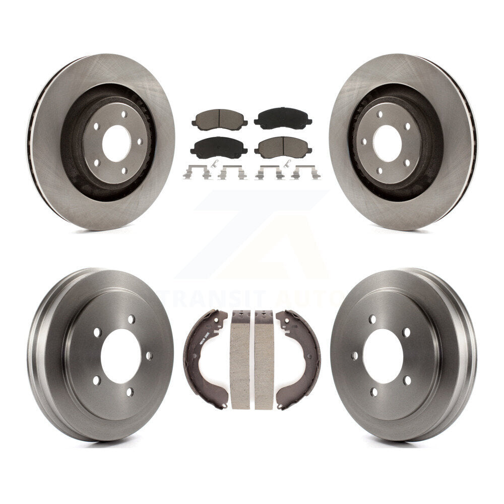 Front Rear Disc Brake Rotors Ceramic Pads And Drum Kit For 2008-2009 Dodge Caliber SXT/SE K8C-104689