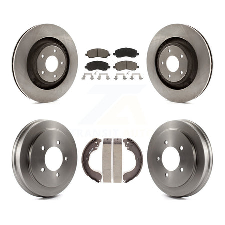 Front Rear Disc Brake Rotors Ceramic Pads And Drum Kit For 2008-2009 Dodge Caliber SXT/SE K8C-104689