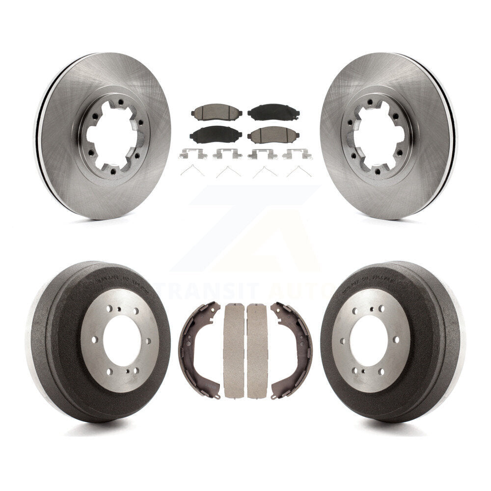 Front Rear Disc Brake Rotors Ceramic Pad & Drum Kit For 2004 Nissan Pathfinder From 08 04 K8C-104690
